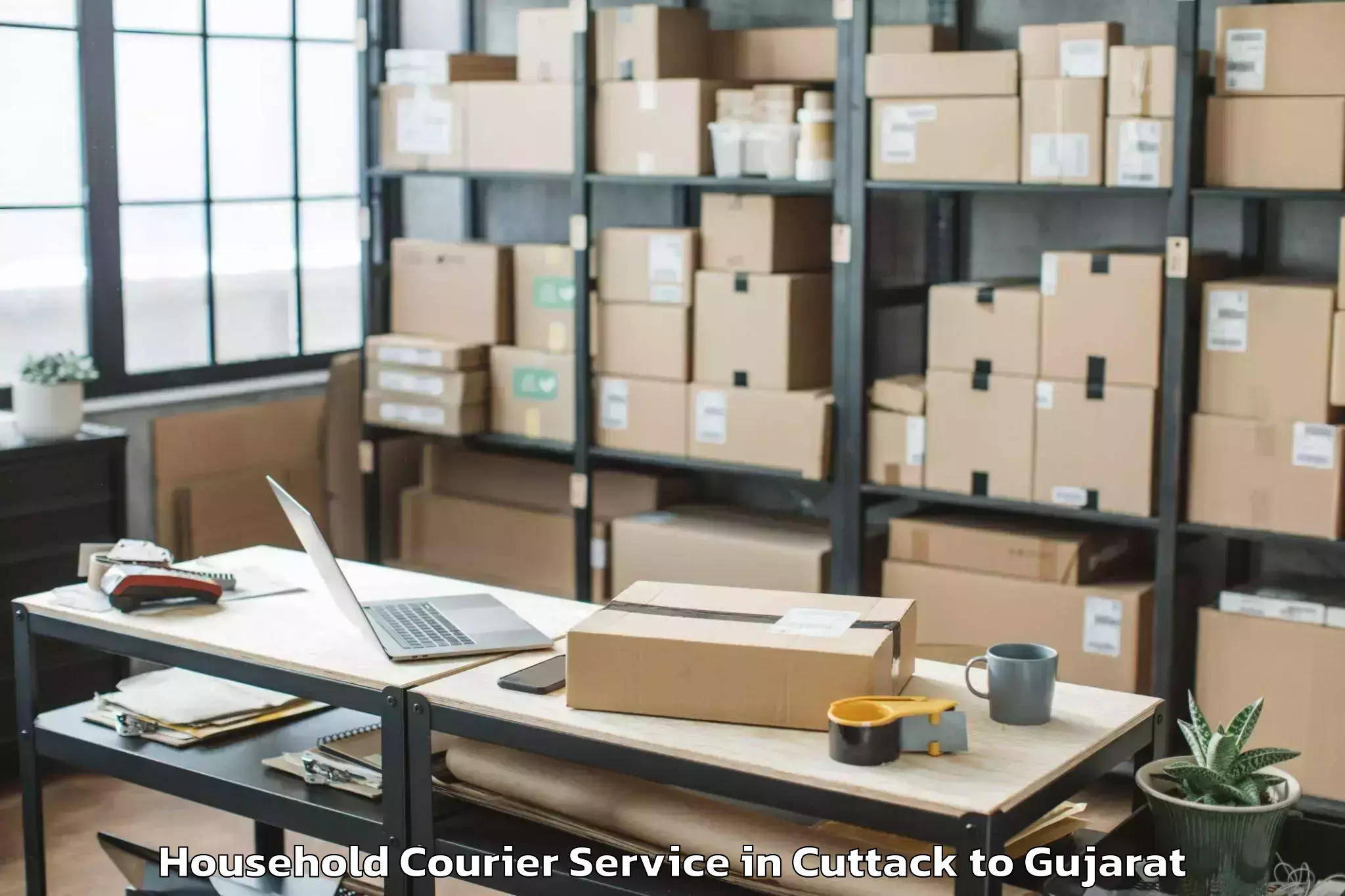 Expert Cuttack to Jasdan Household Courier